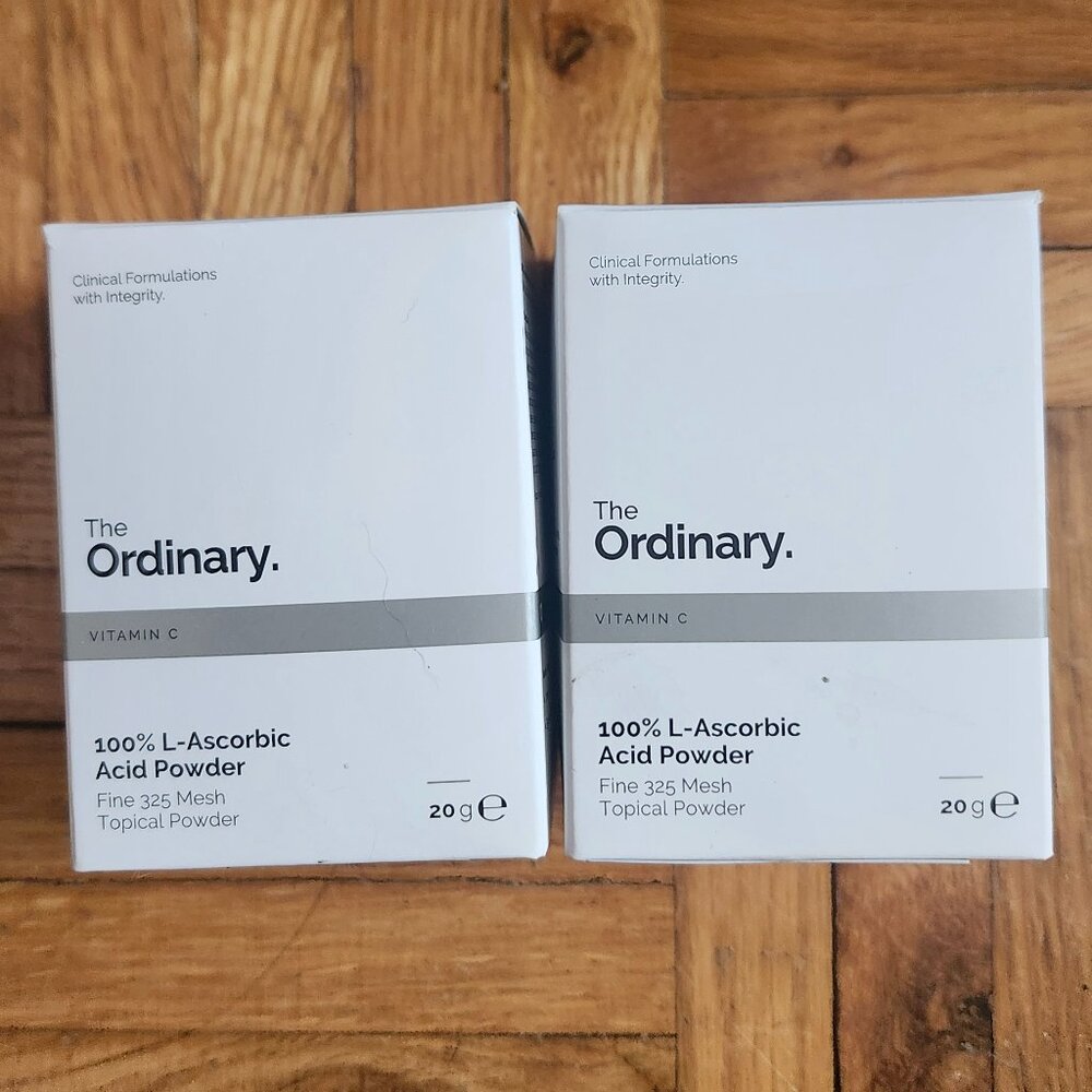 Lot of 2 - The Ordinary 100% L-Ascorbic Acid Powder